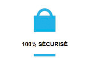 Logo 100% sécurisé avec petit sac